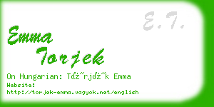 emma torjek business card